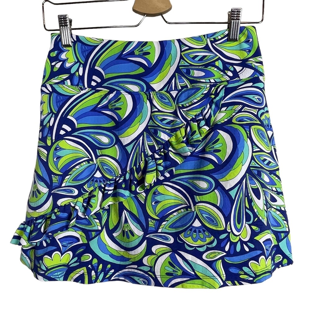 IBKUL Paisley Skort XS Golfcore Preppy Resort Chic Coastal Athleisure Pickleball